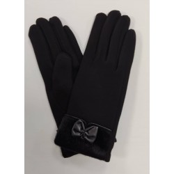 Černé látkové rukavice dámské